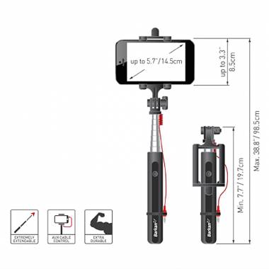 SELFIE STICK ΓΙΑ SMARTPHONE ΕΩΣ 14,5cm Barkan