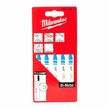 ΣΕΤ ΛΕΠΙΔΕΣ ΓΙΑ ΜΕΤΑΛΛΟ 5ΤΜΧ 55mm T118BF Milwaukee (4932340012)