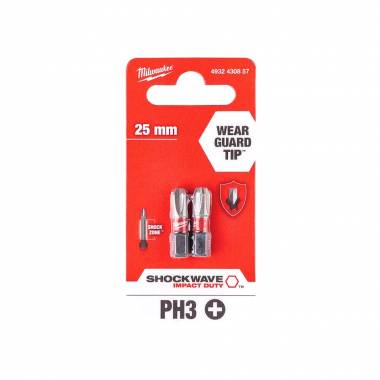 ΜΥΤΕΣ SHOCKWAVE™ PH3 X 25MM ΣΕΤ 2ΤΜΧ Milwaukee (4932430857)