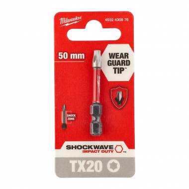 ΜΥΤΕΣ SHOCKWAVE™ TORX TX20 x 50mm ΣΕΤ 2τμχ Milwaukee (4932430876)