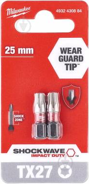 ΜΥΤΕΣ SHOCKWAVE™ TX27 X 25MM ΣΕΤ 2ΤΜΧ Milwaukee (4932430884)