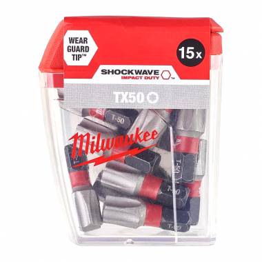 ΜΥΤΕΣ SHOCKWAVE™ TX50 X 25MM ΣΕΤ 15ΤΜΧ Milwaukee (4932430892)