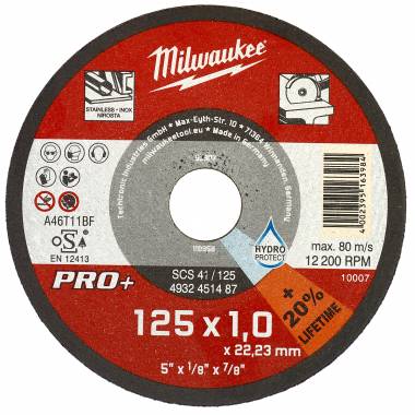 ΔΙΣΚΟΣ ΚΟΠΗΣ ΜΕΤΑΛΛΟΥ Ø125Χ1mm SCS41/125PRO+ Milwaukee (4932451487)