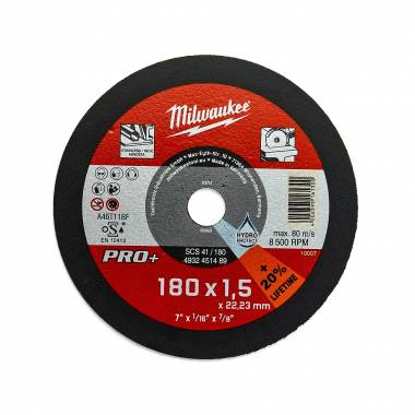 ΔΙΣΚΟΣ ΚΟΠΗΣ ΜΕΤΑΛΛΟΥ Ø180Χ1.5mm SCS41/180PRO+ Milwaukee (4932451489)