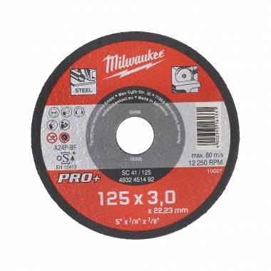ΔΙΣΚΟΣ ΛΕΙΑΝΣΗΣ ΜΕΤΑΛΛΟΥ Ø125Χ3mm SC41/125PRO+ Milwaukee (4932451492)