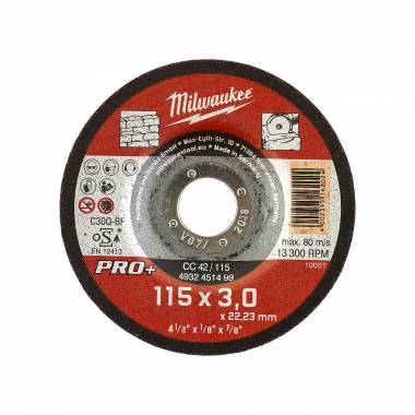 ΔΙΣΚΟΣ ΚΟΠΗΣ ΠΕΤΡΑΣ/ΜΑΡΜΑΡΟΥ Ø115Χ3mm CC42/115PRO+ Milwaukee (4932451499)