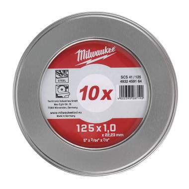 ΔΙΣΚΟΙ ΚΟΠΗΣ ΜΕΤΑΛΛΟΥ CONTRACTOR Ø125X1mm ΣΕΤ 10TMX SCS41/125 Milwaukee (4932459164)