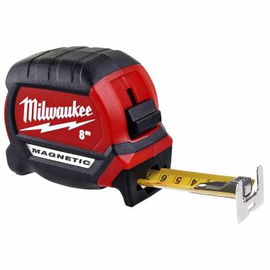 ΜΕΤΡΟ PREMIUM ΜΑΓΝΗΤΙΚΟ ΜΕ ΠΛΑΤΙΑ ΛΑΜΑ 8m Milwaukee (4932464600)