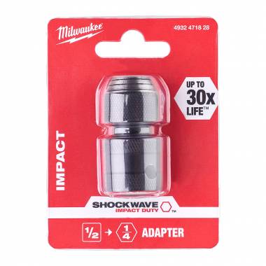 ΑΝΤΑΠΤΟΡΑΣ ΚΡΟΥΣΗΣ 1/2″ ΚΑΡΕ ΣΕ 1/4″ HEX Milwaukee (4932471828)