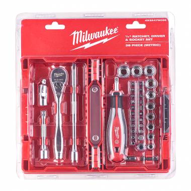ΣΕΤ ΚΑΡΥΔΑΚΙΑ, ΚΑΣΤΑΝΙΑ ΚΑΙ ΜΥΤΕΣ 1/4″ 38ΤΜΧ Milwaukee (4932498381)