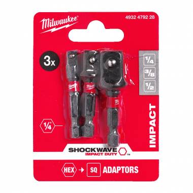 ΑΝΤΑΠΤΟΡΕΣ ΚΡΟΥΣΗΣ ΣΕΤ 3 ΤΜΧ SHOCKWAVE™ Milwaukee (4932479228)