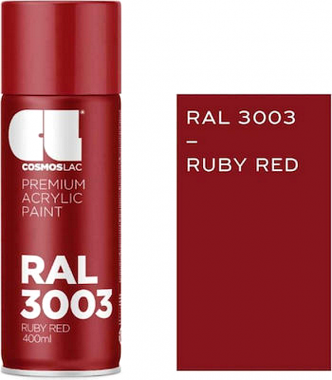 ΣΠΡΕΙ PREMIUM ACRYLIC PAINT RUBY RED RAL3003 GLOSS CosmosLac (N311)