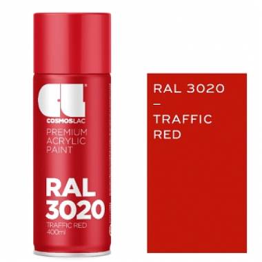 ΣΠΡΕΙ PREMIUM ACRYLIC PAINT TRAFFIC RED RAL3020 GLOSS CosmosLac (N312)