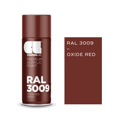 ΣΠΡΕΙ PREMIUM ACRYLIC PAINT OXIDE RED RAL3009 GLOSS CosmosLac (N325)