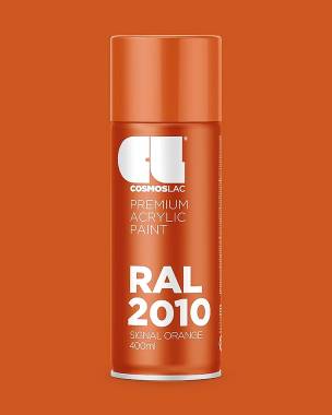 ΣΠΡΕΙ PREMIUM ACRYLIC PAINT SIGNAL ORANGE RAL2010 GLOSS CosmosLac (N331)