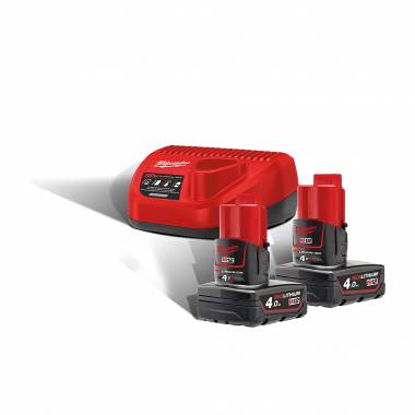 ΣΕΤ ΜΠΑΤΑΡΙΕΣ & ΦΟΡΤΙΣΤΗΣ Μ12 NRG-402 Milwaukee (4933459211)