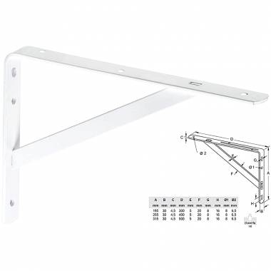 ΓΩΝΙΕΣ ΡΑΦΙΩΝ ΙΤΑΛΙΑΣ Β.Τ. ΛΕΥΚΕΣ 195mm X 300mm Bolis Italia