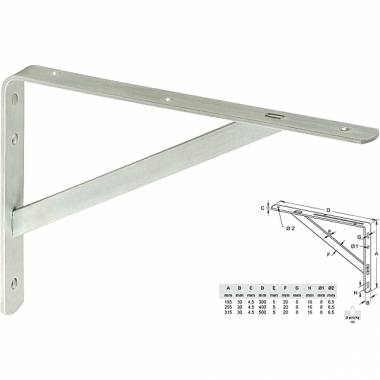 ΓΩΝΙΕΣ ΡΑΦΙΩΝ ΙΤΑΛΙΑΣ Β.Τ. ΓΑΛΒΑΝΙΖΕ 255mm X 400mm Bolis Italia