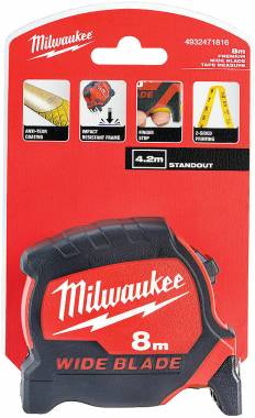 ΜΕΤΡΟ PREMIUM ΛΑΜΑ ΠΛΑΤΙΑ 8m x 33mm Milwaukee (4932471816)
