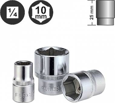 ΚΑΡΥΔΑΚΙ ΕΞΑΓΩΝΟ 1/4" 10mm  Force (52510)
